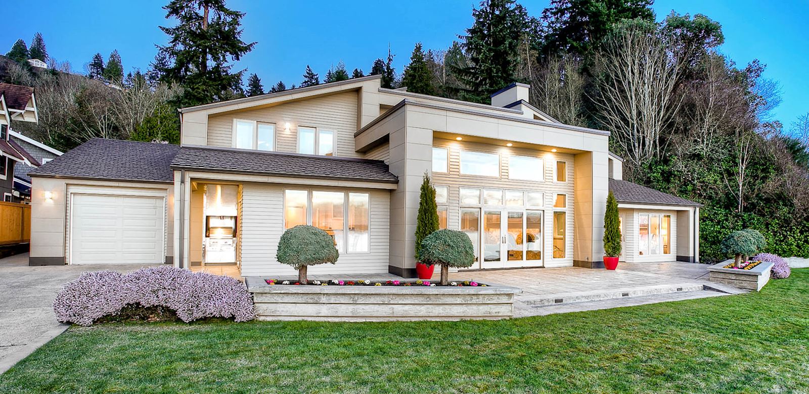 House with trees in front of it