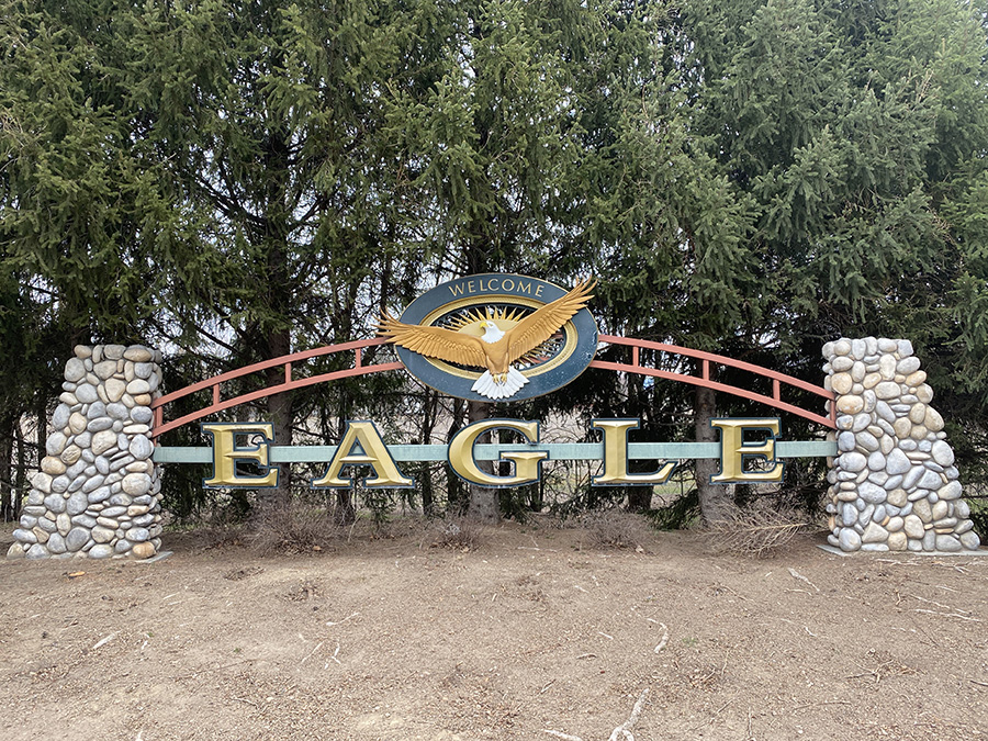 Welcome to Eagle, Idaho sign