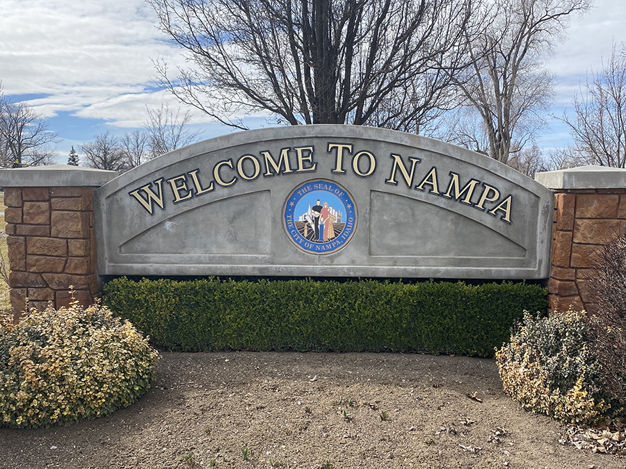 Welcome to Nampa, Idaho sign