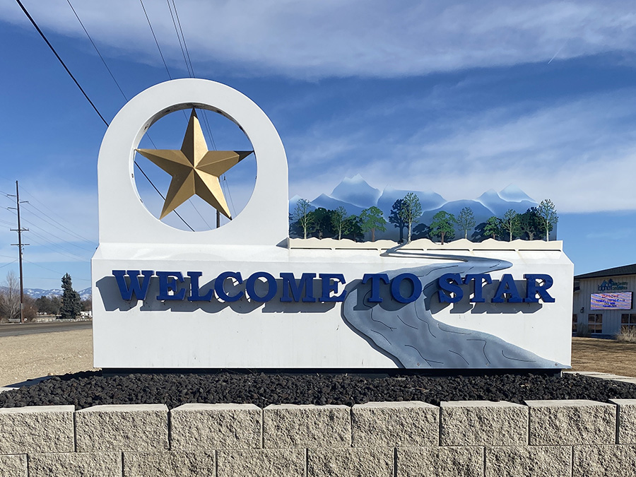 Welcome to Star, Idaho sign