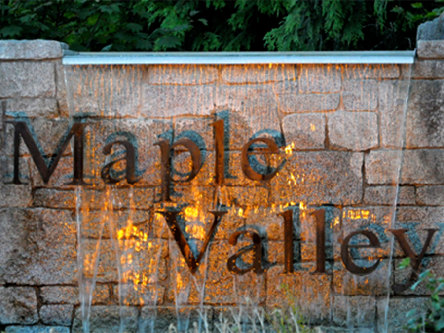 Welcome to Maple Valley, Washington sign