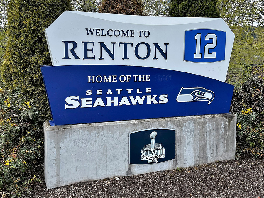 Welcome to Renton, Washington sign