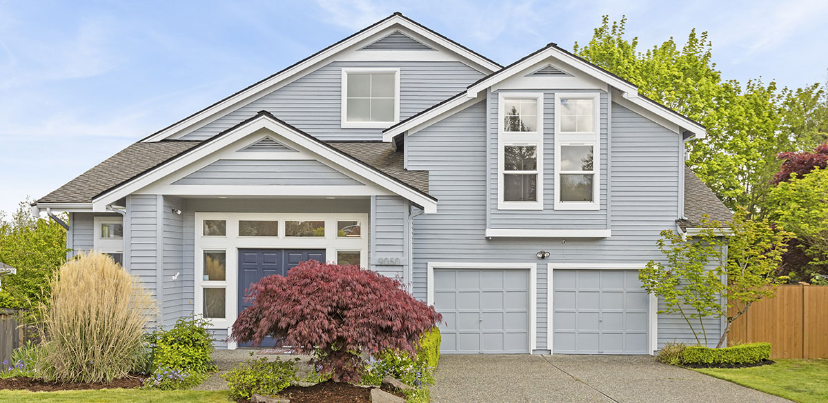 Photo of a blue house