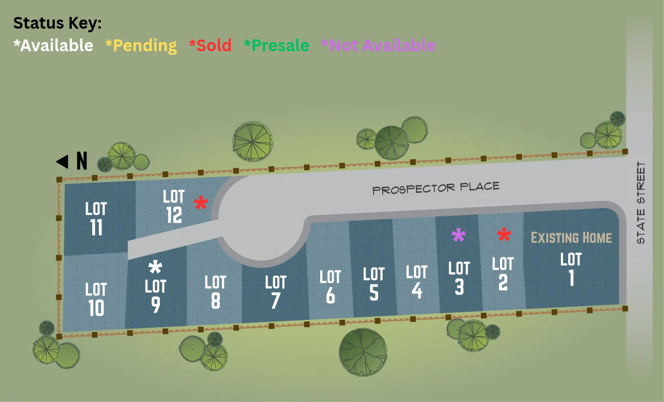 Pioneer Landing lot availability map October 19, 2026