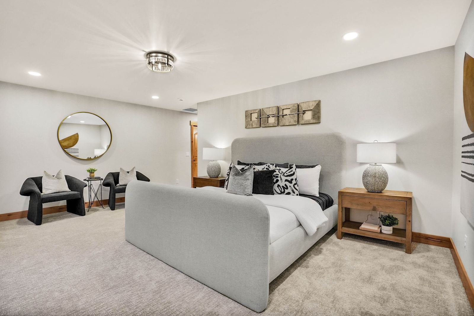 Spacious primary bedroom at 13827 E 46th Ave in the Spokane Valley area of Spokane, WA 99206.
