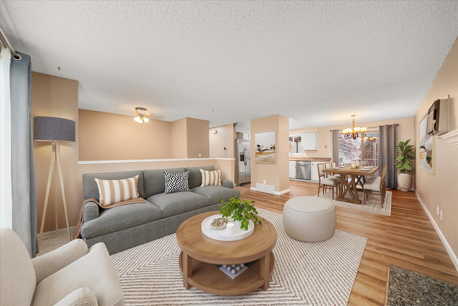 3421 S Myrtle St in Lincoln Heights South Hill Spokane WA 99223 open-concept living room and informal dining area