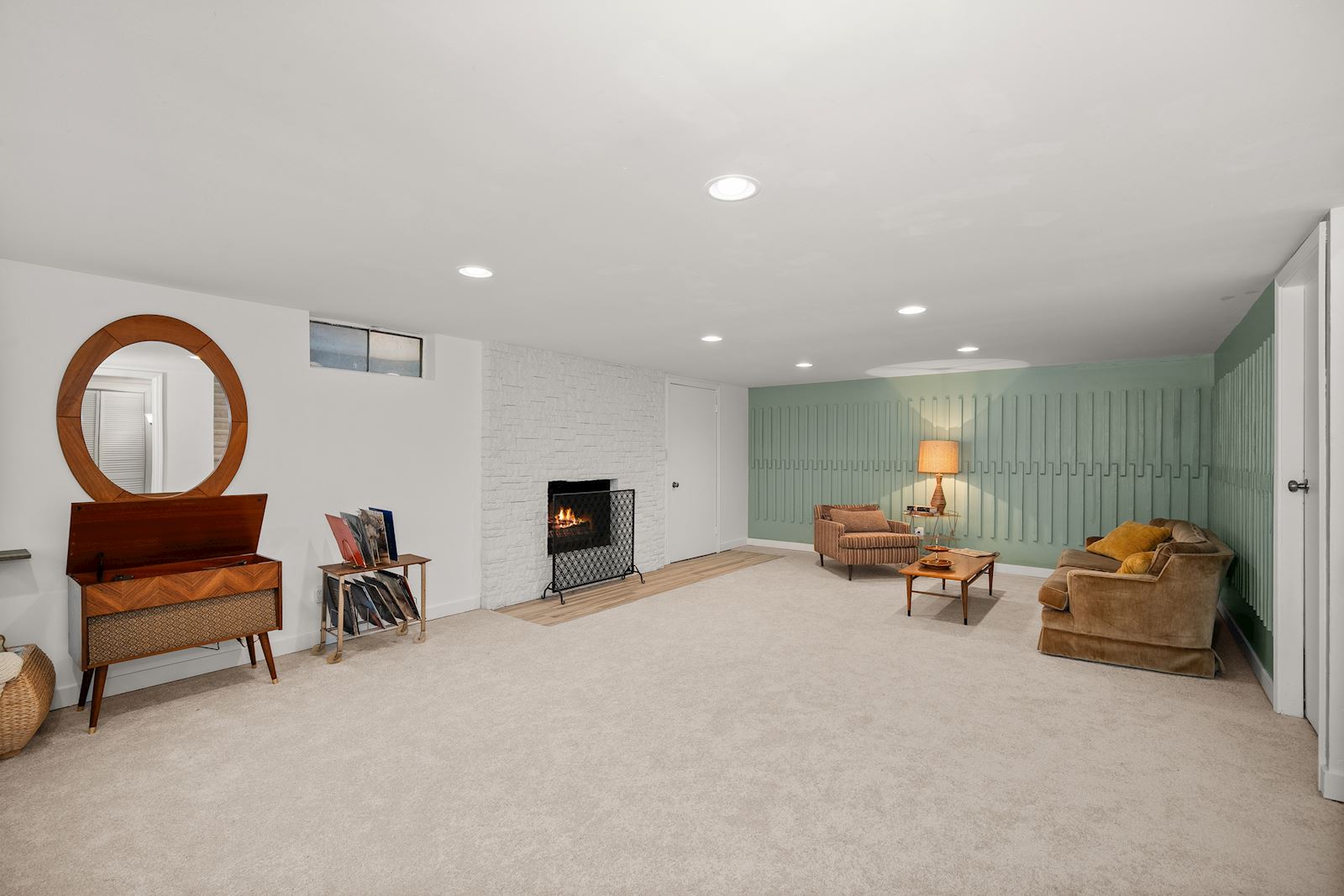 Basement Fireplace at 4206 S Pittsburg St Spokane WA