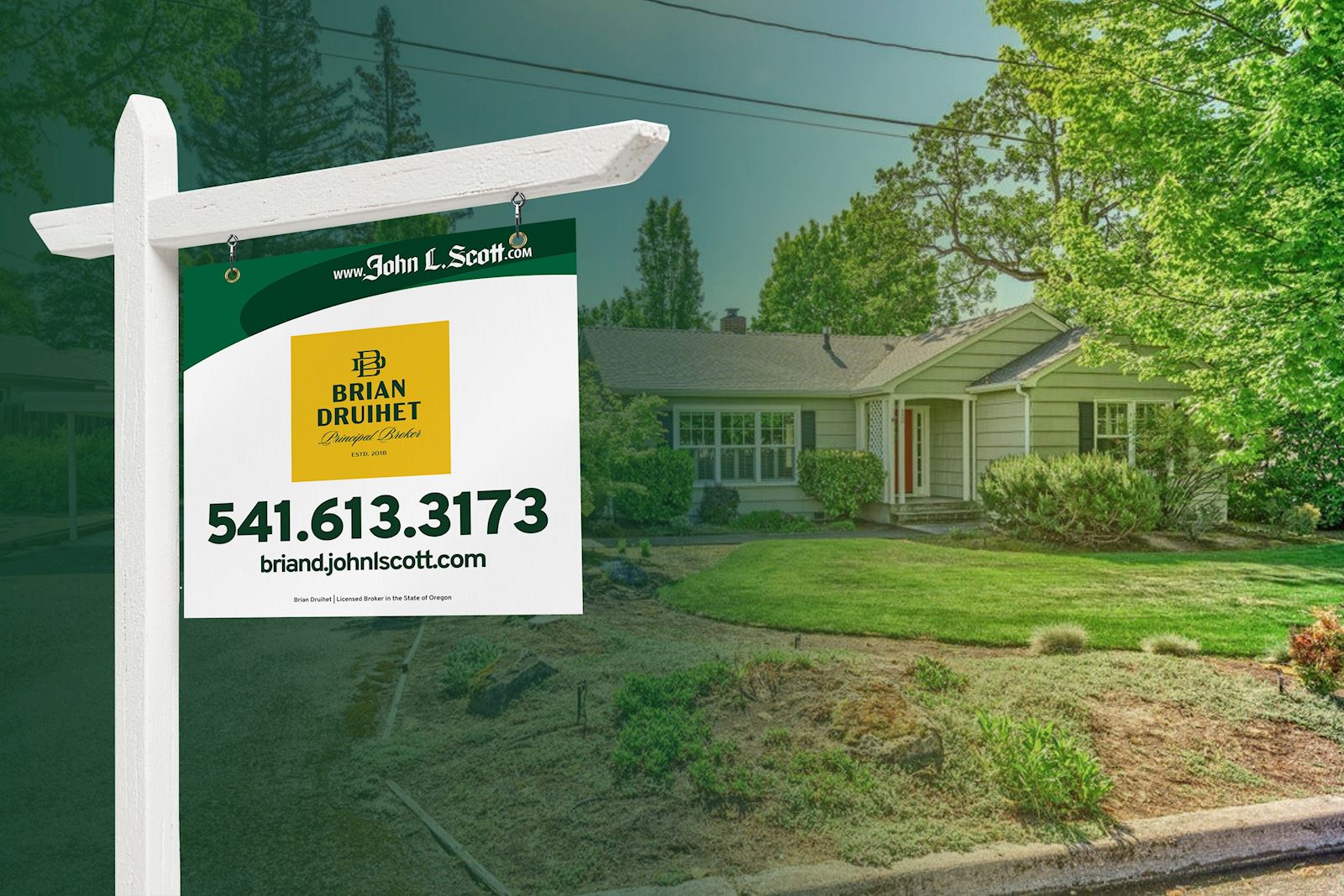 Home Exterior; Brian Druihet Yard Sign