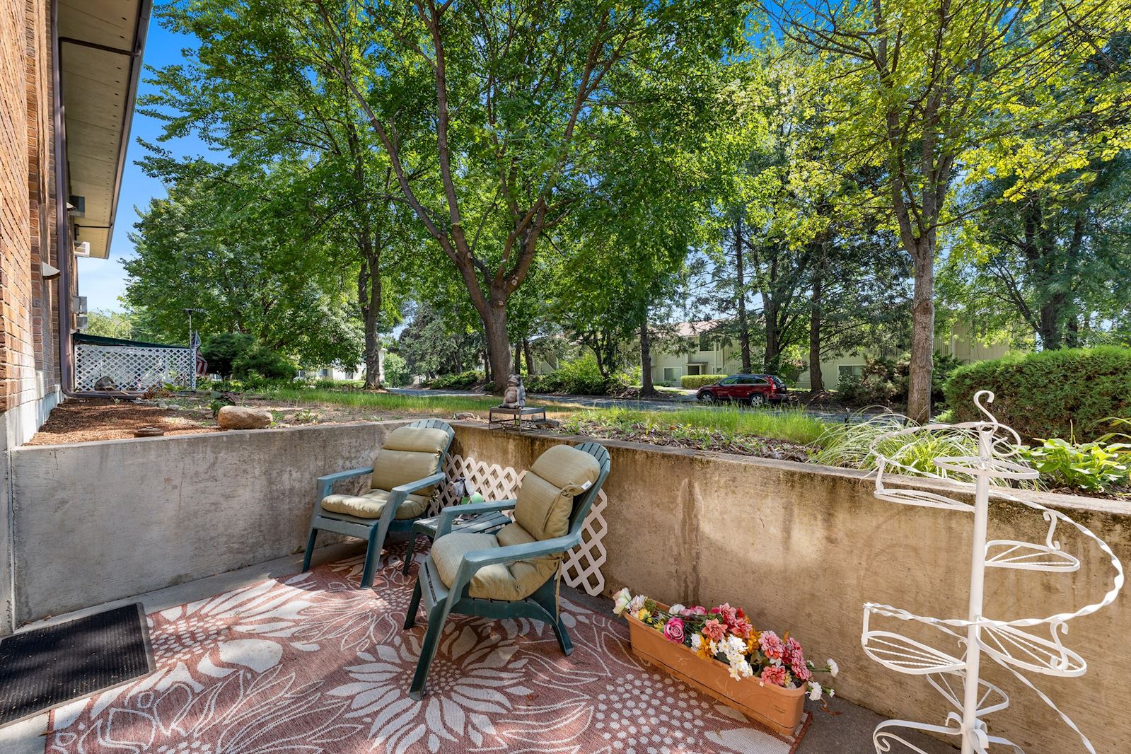 Patio at 13223 E 29th Ave Unit 2, Country Village 55+ Community, Spokane Valley WA. Listed by Team Dailey.