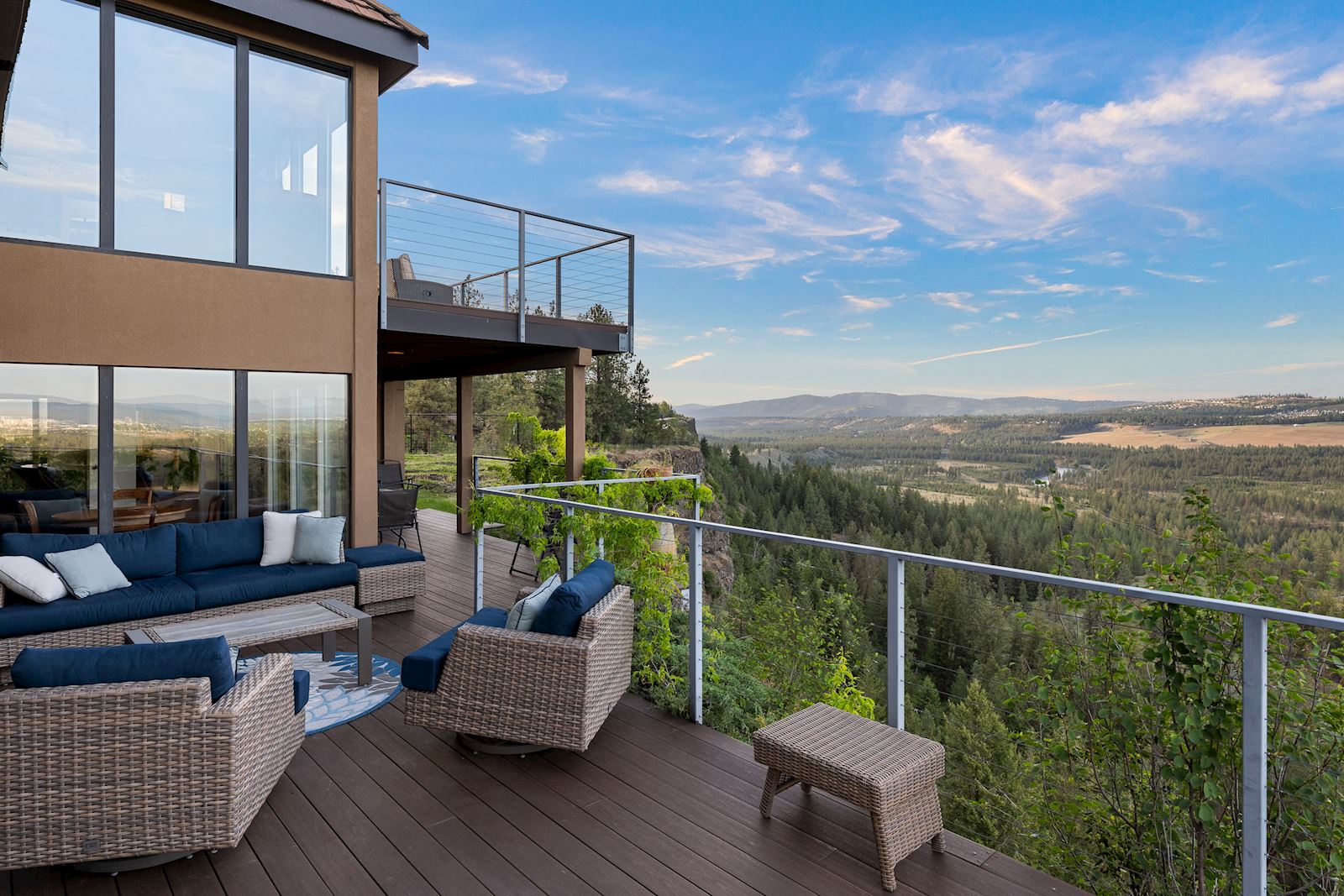 Expansive custom deck for luxury entertaining