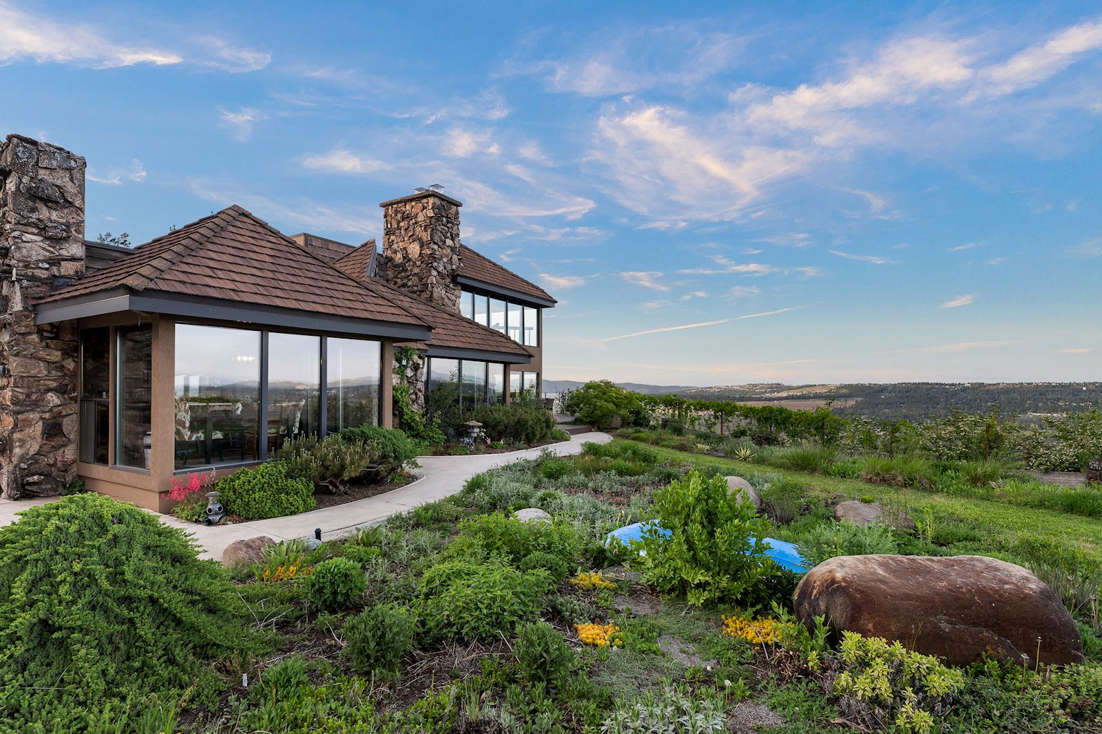 Vibrant pollinator gardens and raised beds