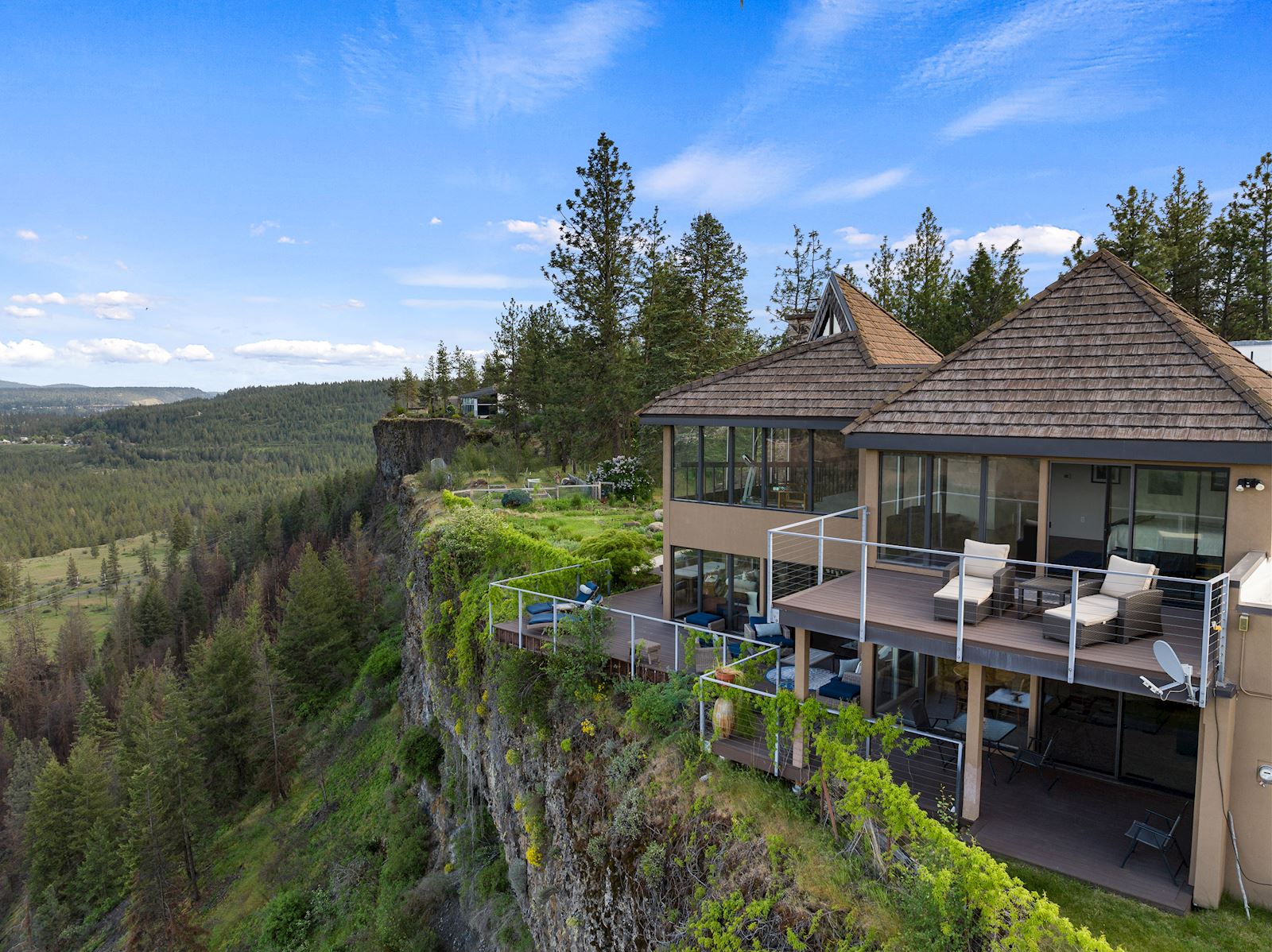 Southern exposure of the 4.12 acre gated estate