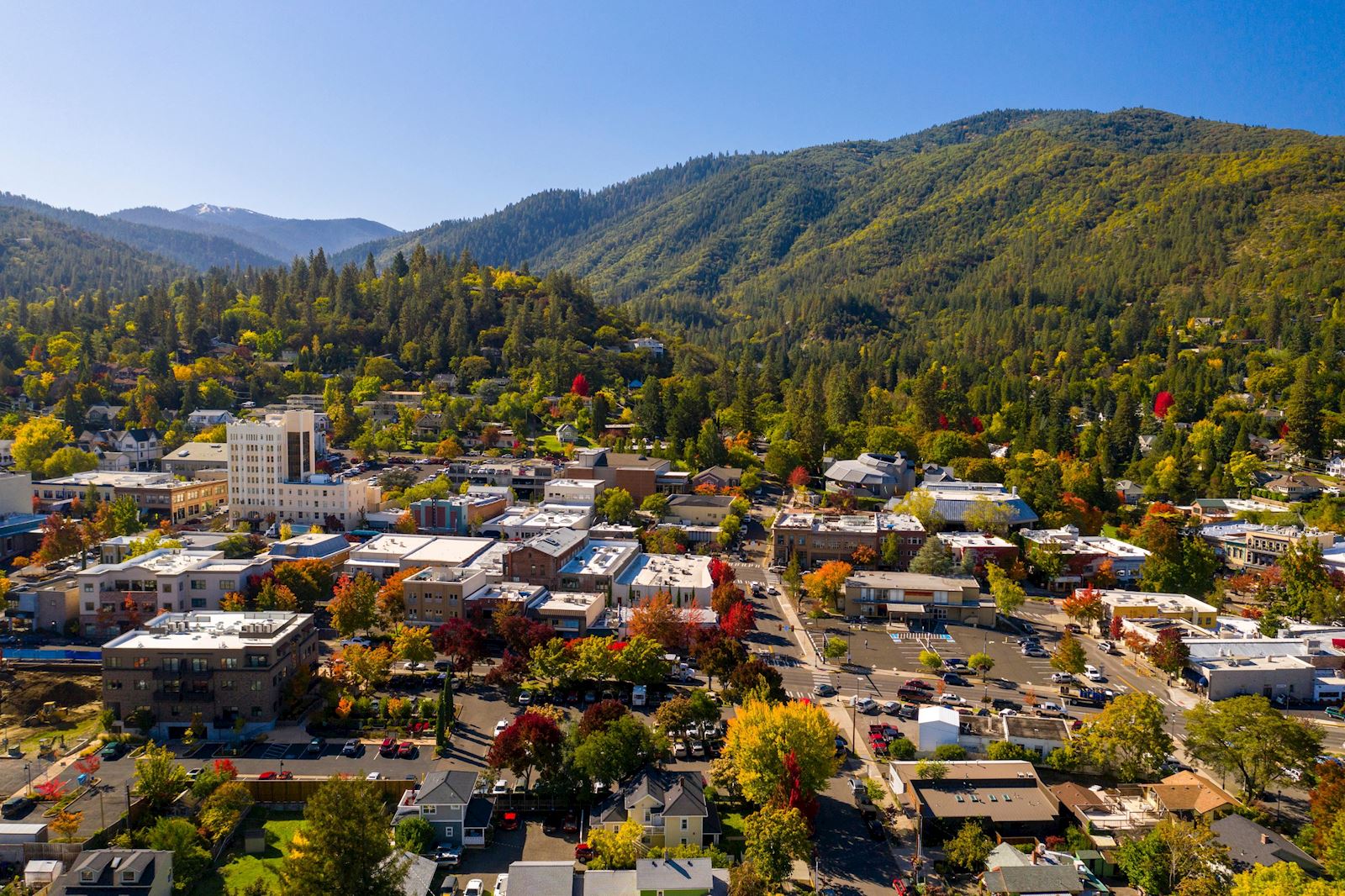 Aerial View of Ashland, Oregon