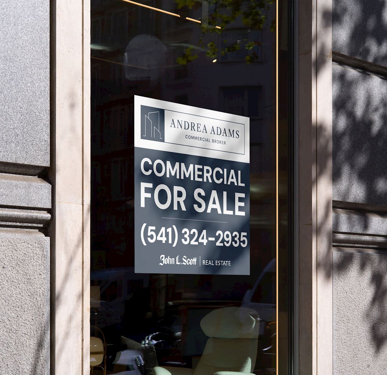 Andrea Adams Commercial Real Estate Sign